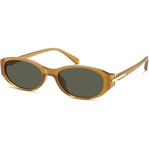 image:imageSOJOS Retro Oval Sunglasses for Women Men SJ2763  Trendy Narrow Chic UV400 SunniesOrangeGrey Lens