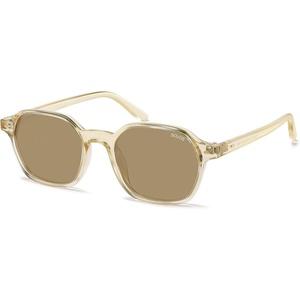image:imageSOJOS Retro Square Polarized Sunglasses Womens Men SJ2674  Trendy 70s Thin Slim Shades Sunnies For Daily Wear Travel Beach Outdoor AccessoriesChampagne Frame Brown Lens