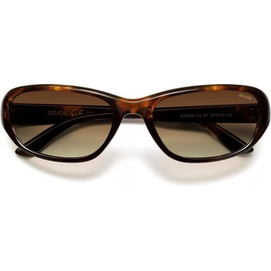 image:imageSOJOS Trendy Oval Sunglasses for Women Men Ladies Shades SJ2700  Wrap Around Y2K Designer UV400 Sun GlassesYellow TortoiseGrading Brown