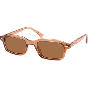 image:imageSOJOS Trendy Rectangle TR90 Polarized Sunglasses for Women Men SJ2711  Unisex design lightweight flexible frame UV400 protection scratch resistant lenses driving fishing golf outdoor activitiesClear BrownBrown