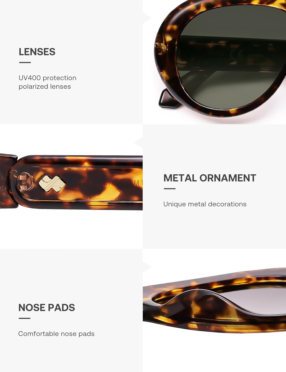 image:imageSOJOS Trendy Oversized Polarized Aviator Sunglasses Womens Men SJ2390  Retro Vintage 70s Style UV Protection Shield Sun GlassesLeopardGradient Greyishgreen
