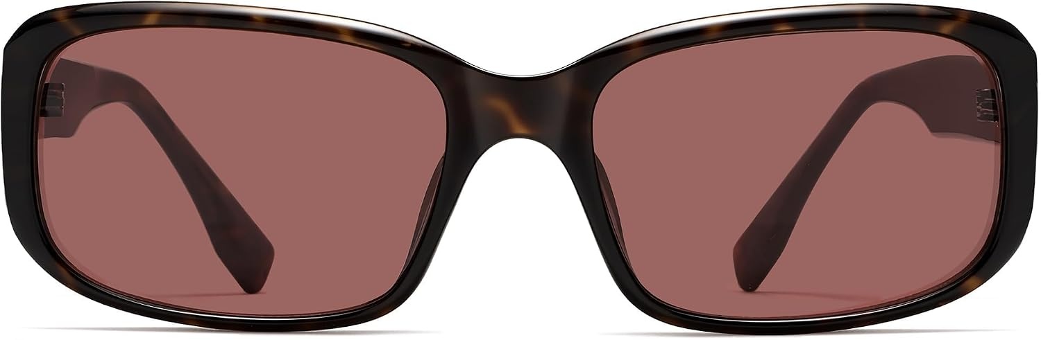 image:imageSOJOS Vintage Square Sunglasses for Women Men Retro Wrap Around Sunnies for Driving UV Protections SJ2764Grey TortoiseRed