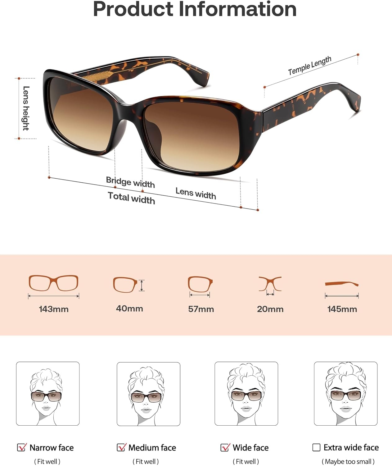 image:imageSOJOS Vintage Square Sunglasses for Women Men Retro Wrap Around Sunnies for Driving UV Protections SJ2764TortoiseBrown Grading