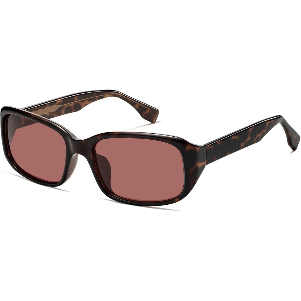 image:imageSOJOS Vintage Square Sunglasses for Women Men Retro Wrap Around Sunnies for Driving UV Protections SJ2764Grey TortoiseRed