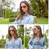 image:imageSOJOS 2026 Square Metal Sunglasses for Women UV400 Shades SJ1293  Protection Driving Fishing EyewearGoldBrown