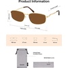 image:imageSOJOS 2026 Square Metal Sunglasses for Women UV400 Shades SJ1293  Protection Driving Fishing EyewearGoldBrown