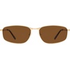 image:imageSOJOS 2026 Square Metal Sunglasses for Women UV400 Shades SJ1293  Protection Driving Fishing EyewearGoldBrown