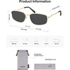image:imageSOJOS 2026 Square Metal Sunglasses for Women UV400 Shades SJ1293  Protection Driving Fishing EyewearGoldGrey