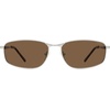 image:imageSOJOS 2026 Square Metal Sunglasses for Women UV400 Shades SJ1293  Protection Driving Fishing EyewearShiny SilverBrown