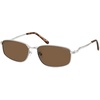 image:imageSOJOS 2026 Square Metal Sunglasses for Women UV400 Shades SJ1293  Protection Driving Fishing EyewearShiny SilverBrown
