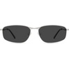 image:imageSOJOS 2026 Square Metal Sunglasses for Women UV400 Shades SJ1293  Protection Driving Fishing EyewearShiny SilverGrey