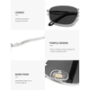 image:imageSOJOS 2026 Square Metal Sunglasses for Women UV400 Shades SJ1293  Protection Driving Fishing EyewearShiny SilverGrey