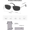 image:imageSOJOS 2026 Square Metal Sunglasses for Women UV400 Shades SJ1293  Protection Driving Fishing EyewearShiny SilverGrey