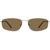 image:imageSOJOS 2026 Square Metal Sunglasses for Women UV400 Shades SJ1293  Protection Driving Fishing EyewearShiny SilverLight Brown