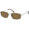 image:imageSOJOS 2026 Square Metal Sunglasses for Women UV400 Shades SJ1293  Protection Driving Fishing EyewearShiny SilverLight Brown