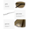 image:imageSOJOS 2026 Square Metal Sunglasses for Women UV400 Shades SJ1293  Protection Driving Fishing EyewearShiny SilverLight Brown