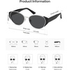image:imageSOJOS Chic Polarized Oval Cat Eye Trendy Sunglasses for Women MenMedium  Stainless Steel FramesUltra LightampFlexible TR90 TemplesUV400 protection TAC LensesAdjustable Nose PadsIdeal for Daily UseBlackgrey