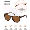 image:imageSOJOS Classic Square TR90 Polarized Sunglasses for Women Men SJ2713  Unisex running driving fishing golf outdoor activities lightweight frame UV400 protection multiple fashion colorsBrownBrown