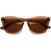 image:imageSOJOS Classic Square TR90 Polarized Sunglasses for Women Men SJ2713  Unisex running driving fishing golf outdoor activities lightweight frame UV400 protection multiple fashion colorsClear BrownBrown