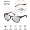 image:imageSOJOS Classic Square TR90 Polarized Sunglasses for Women Men SJ2713  Unisex running driving fishing golf outdoor activities lightweight frame UV400 protection multiple fashion colorsGreySilver