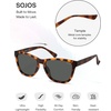 image:imageSOJOS Classic Square TR90 Polarized Sunglasses for Women Men SJ2713  Unisex running driving fishing golf outdoor activities lightweight frame UV400 protection multiple fashion colorsBrownGrey