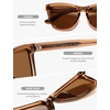 image:imageSOJOS Classic Square TR90 Polarized Sunglasses for Women Men SJ2713  Unisex running driving fishing golf outdoor activities lightweight frame UV400 protection multiple fashion colorsClear BrownBrown