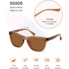 image:imageSOJOS Classic Square TR90 Polarized Sunglasses for Women Men SJ2713  Unisex running driving fishing golf outdoor activities lightweight frame UV400 protection multiple fashion colorsClear BrownBrown