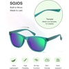 image:imageSOJOS Classic Square TR90 Polarized Sunglasses for Women Men SJ2713  Unisex running driving fishing golf outdoor activities lightweight frame UV400 protection multiple fashion colorsGreenPurple Green