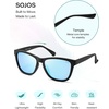image:imageSOJOS Classic Square TR90 Polarized Sunglasses for Women Men SJ2713  Unisex running driving fishing golf outdoor activities lightweight frame UV400 protection multiple fashion colorsBlackBlue