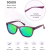 image:imageSOJOS Classic Square TR90 Polarized Sunglasses for Women Men SJ2713  Unisex running driving fishing golf outdoor activities lightweight frame UV400 protection multiple fashion colorsPurpleGreen