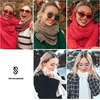image:imageSOJOS Lightweight Ultra Soft Chenille Ribbed Thick Scarf Knit Shawl for Women for Fall Winter Shawl Wrap SC326C3 Beige