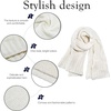 image:imageSOJOS Lightweight Ultra Soft Chenille Ribbed Thick Scarf Knit Shawl for Women for Fall Winter Shawl Wrap SC326C3 Beige