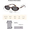 image:imageSOJOS Polarized Oval Sunglasses for Women Chic 90s Vintage UV400 Lightweight Retro Frame Sunnies SJ2676Brown TortoiseGrey
