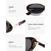 image:imageSOJOS Polarized Oval Sunglasses for Women Chic 90s Vintage UV400 Lightweight Retro Frame Sunnies SJ2676Brown TortoiseGrey