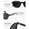 image:imageSOJOS Retro Polarized Square Sunglasses for Women Men  Vintage StyleTR90 Frame for Fishing Driving amp Daily Wear UV400 Protection SJ2707Shiny Black  Grey Lens