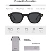 image:imageSOJOS Retro Polarized Square Sunglasses for Women Men  Vintage StyleTR90 Frame for Fishing Driving amp Daily Wear UV400 Protection SJ2707Shiny Black  Grey Lens