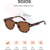 image:imageSOJOS Retro Polarized Square Sunglasses for Women Men  Vintage StyleTR90 Frame for Fishing Driving amp Daily Wear UV400 Protection SJ2707Tortoise  Brown Lens