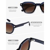 image:imageSOJOS Retro Polarized Square Sunglasses for Women Men  Vintage StyleTR90 Frame for Fishing Driving amp Daily Wear UV400 Protection SJ2707Transparent Blue  Brown