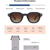 image:imageSOJOS Retro Polarized Square Sunglasses for Women Men  Vintage StyleTR90 Frame for Fishing Driving amp Daily Wear UV400 Protection SJ2707Transparent Blue  Brown