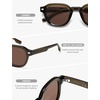 image:imageSOJOS Retro Polarized Square Sunglasses for Women Men  Vintage StyleTR90 Frame for Fishing Driving amp Daily Wear UV400 Protection SJ2707Transparent Olive  Brown