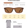 image:imageSOJOS Retro Rectangle TR90 Polarized Sunglasses for Men Women SJ2721  Unisex design driving fishing golf outdoor activities lightweight flexible frame UV400 protection scratch resistant lensesClear BrownBrown