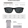 image:imageSOJOS Retro Rectangle TR90 Polarized Sunglasses for Men Women SJ2721  Unisex design driving fishing golf outdoor activities lightweight flexible frame UV400 protection scratch resistant lensesBlackGrey