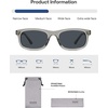image:imageSOJOS Retro Rectangle TR90 Polarized Sunglasses for Men Women SJ2721  Unisex design driving fishing golf outdoor activities lightweight flexible frame UV400 protection scratch resistant lensesClear GreyGreen