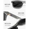 image:imageSOJOS Retro Rectangle TR90 Polarized Sunglasses for Men Women SJ2721  Unisex design driving fishing golf outdoor activities lightweight flexible frame UV400 protection scratch resistant lensesClear GreyGreen
