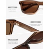 image:imageSOJOS Retro Rectangle TR90 Polarized Sunglasses for Men Women SJ2721  Unisex design driving fishing golf outdoor activities lightweight flexible frame UV400 protection scratch resistant lensesClear BrownBrown