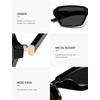 image:imageSOJOS Retro Rectangular Polarized Sunglasses Womens Men 90s Trendy Narrow Sun Glasses Slim Sunnies SJ2730BlackGrey