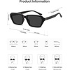 image:imageSOJOS Retro Rectangular Polarized Sunglasses Womens Men 90s Trendy Narrow Sun Glasses Slim Sunnies SJ2730BlackGrey