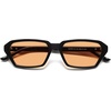 image:imageSOJOS Retro Rectangular Polarized Sunglasses Womens Men 90s Trendy Narrow Sun Glasses Slim Sunnies SJ2730BlackOrange