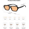 image:imageSOJOS Retro Rectangular Polarized Sunglasses Womens Men 90s Trendy Narrow Sun Glasses Slim Sunnies SJ2730BlackOrange