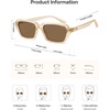 image:imageSOJOS Retro Rectangular Polarized Sunglasses Womens Men 90s Trendy Narrow Sun Glasses Slim Sunnies SJ2730BrownBrown